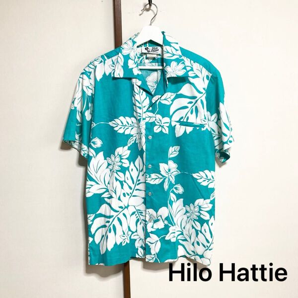 Hilo Hattie ヴィンテージアロハシャツ エメラルドグリーン80s90s