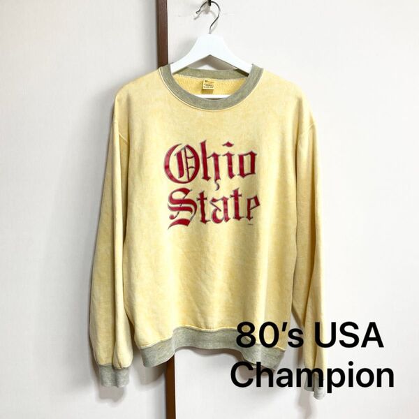 80s USA製Champion トリコタグ クルーネックスウェット XL 希少
