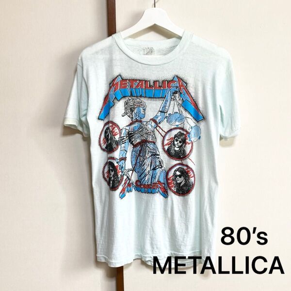 80s METALLICA バンドTシャツ S シングルステッチ メタリカ 希少