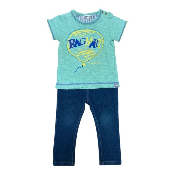 ラグマート 90 半袖Tシャツ 無印良品 デニムパンツ上下セット 夏物まとめ売り ベビー服 レギパン 夏服