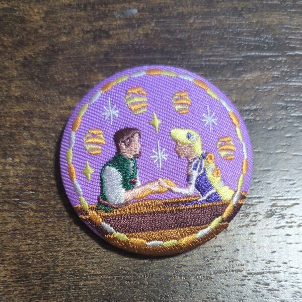 Disney Characters 刺繍缶バッジ ディズニーキャラクターズ ラプンツェル