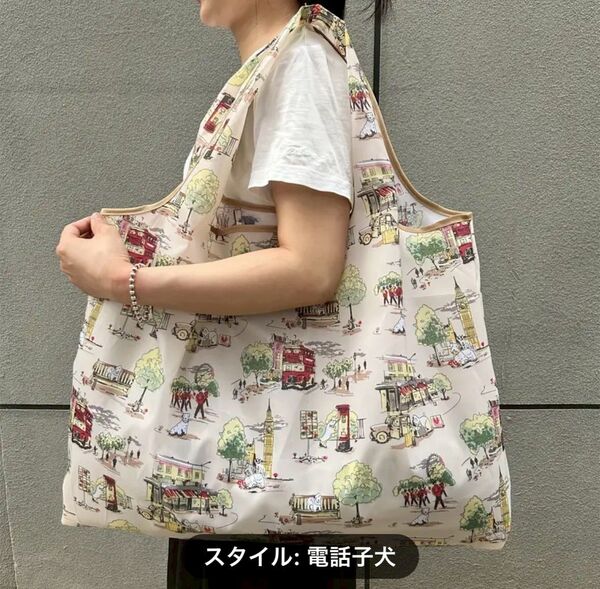 海外の街並みデザインが魅力!【大容量折りたたみエコバッグ】|軽量&コンパクト収納OK ショッピングバッグ コンパクト かわいい