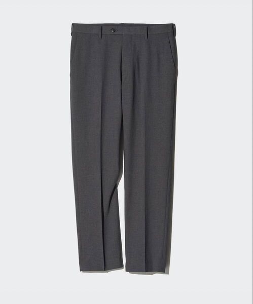 ユニクロ 感動パンツ ダークグレー ウールライク UNIQLO スラックス