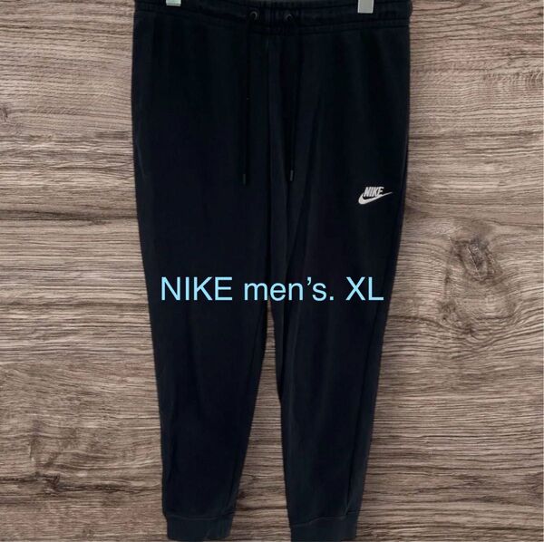 NIKE ナイキ スウェットパンツ パンツ ボトムス 長ズボン ワンポイント メンズ XL LL ブラック 黒