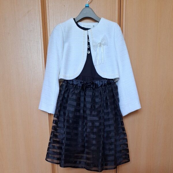 【THE SHOP TK】120センチ フォーマル 卒園式 入学式 ワンピース ネイビー 女の子