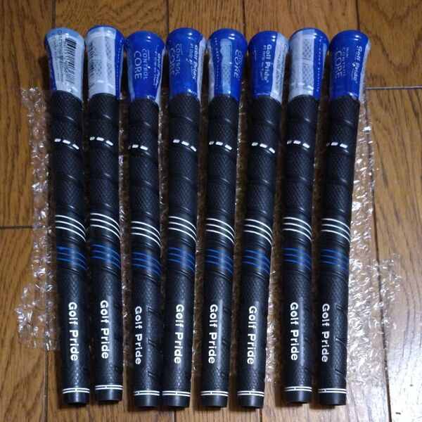 Golf Pride CP2 ミッドサイズCONTROL CORE グリップ 8個セット 青×黒