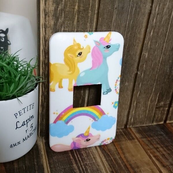 レインボーポニーズ1口タイプ DIY スイッチカバー