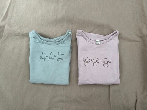 アプレレクール サンリオ かくれんぼTシャツ お揃い 80 100