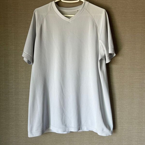 VネックTシャツ 白 大きなサイズ さらさら生地