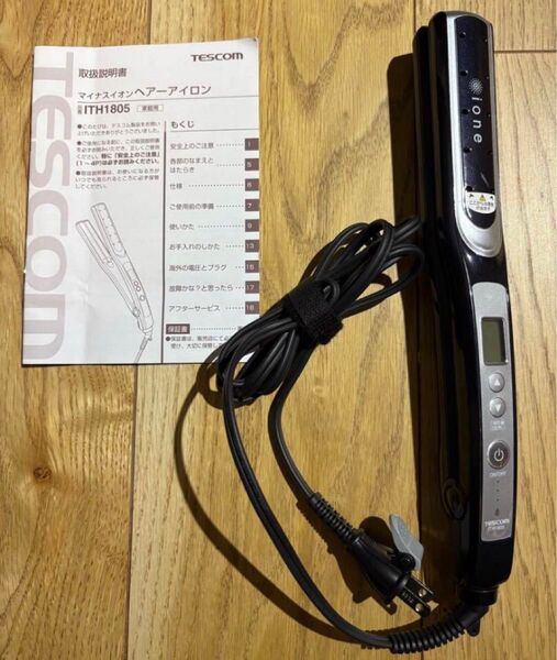 TESCOM マイナスイオンヘアーアイロン ITH1805 ブラック