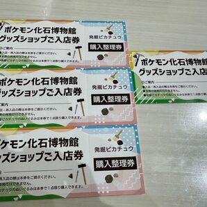 ポケモン化石博物館 グッズショップ ご入店券 発掘ピカチュウ 福井 恐竜博物館 入店券