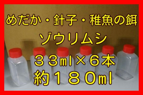 03.めだかの餌(ゾウリムシ)を プラスチック容器(33ml) 6本 /ゾウリムシ/針子/PSB/ / ミジンコ