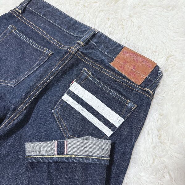 桃太郎ジーンズ MOMOTARO JEANS 出陣 5005SP 濃紺 ジップフライ W28 桃耳 ジッパーフライ
