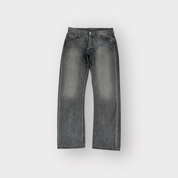 古着 LEVI’S リーバイス 501 ブラック デニムパンツ W33 L32 ストレート アメカジ 黒 ワイド ルーズ ボトムス