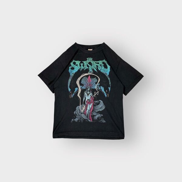 古着 00s〜 THE Sword バンド Tシャツ 半袖 ブラック 短丈 AAA ミュージックT ヘビメタ cityboy