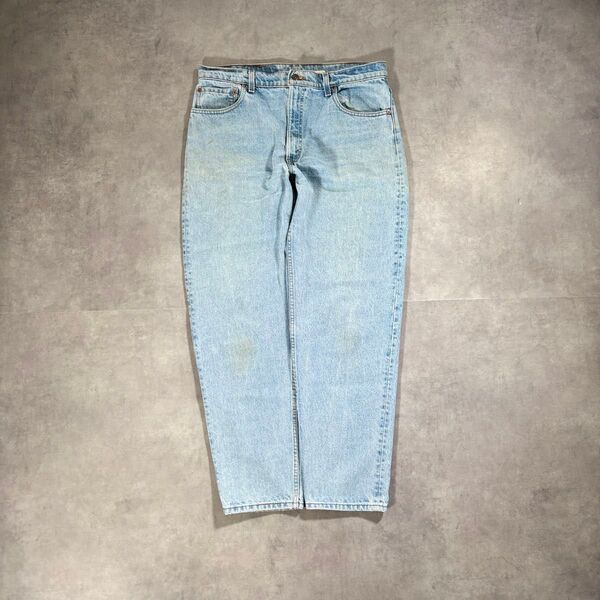 古着 リーバイス 550 バギー デニム パンツ アイスブルー USA製 ワイド LEVI’S アメカジ ジーンズ Gパン