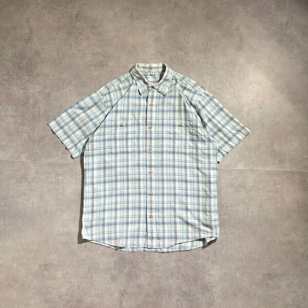 古着 00s オールド ユニクロ 半袖 チェックシャツ 短丈 cityboy OLD ユニクロ 海外ストリート レギュラーカラー