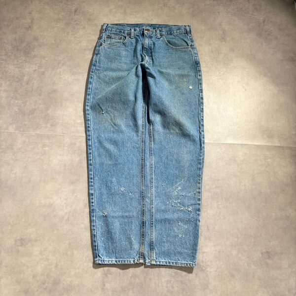 古着 90s〜 Carhartt デニムパンツ ブルー ジーンズ バギー 水色 カーハート バギーデニム ボトムス ストリート