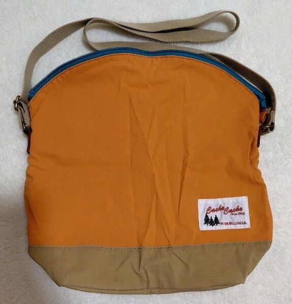 cache cache カシュカシュ オレンジ ショルダーバッグ
