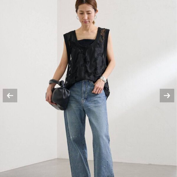 FRAMeWORK ESTHE OVERSIZED SHEER LACE ベスト