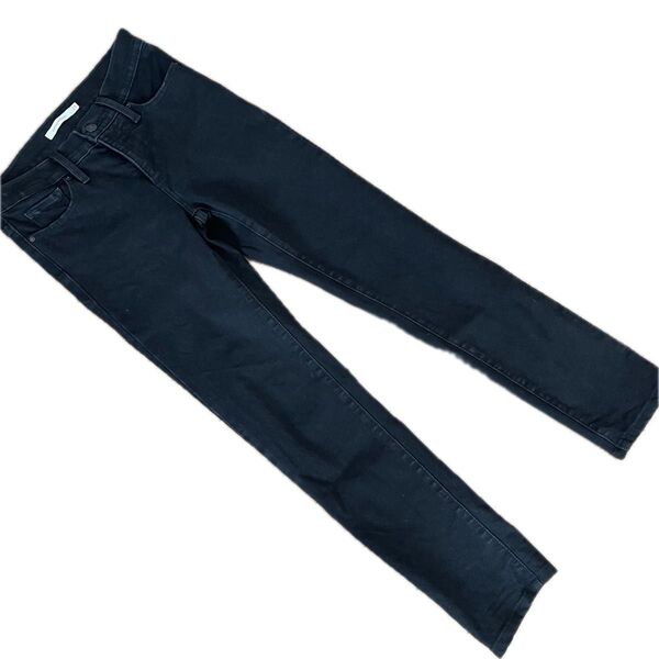 リーバイス 312 シェーピング スリム ジーンズ レディース ストレッチ Levi's ブラックデニム ジーンズ 25インチ