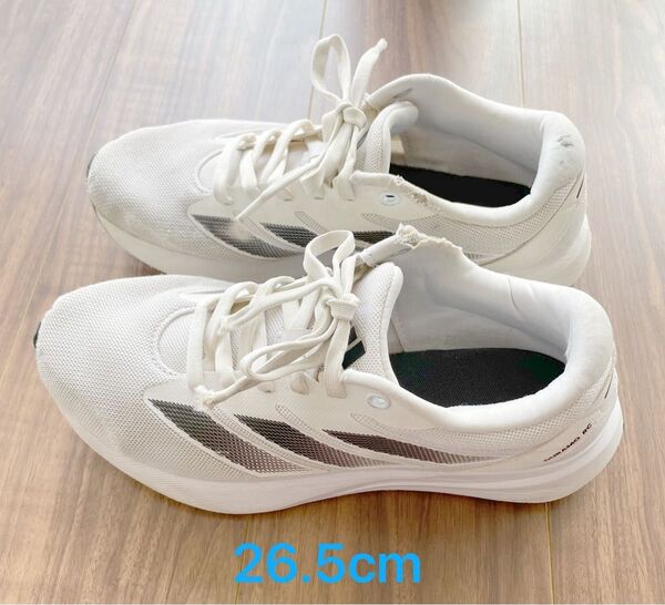 adidas アディダス スニーカー シューズ 白 26.5cm 破損あり