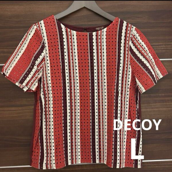 DECOY デコイ カットソー 半袖 L 赤 レッド
