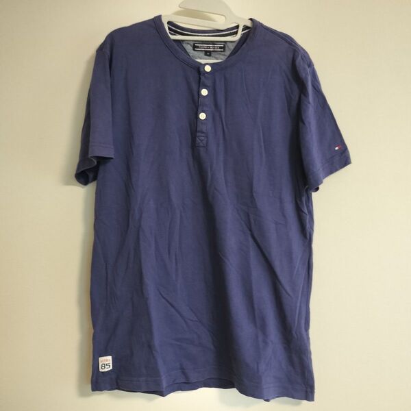 トミーヒルフィガー ブルー Mサイズ 半袖 Tシャツ カットソー トップス メンズ