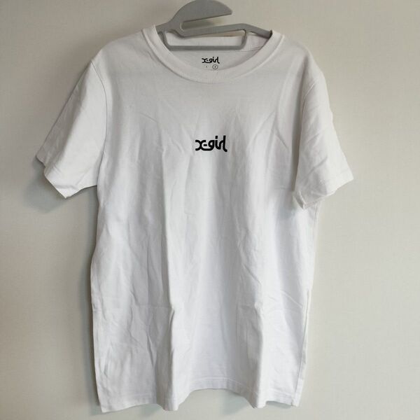 エックスガール 2 Mサイズ 白ホワイト 半袖 Tシャツ トップス カットソー コットン綿100% ロゴT