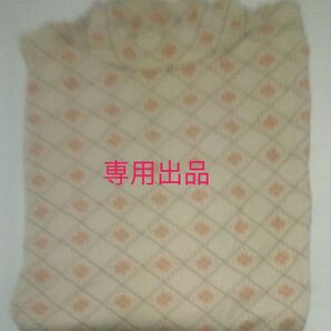 タートルネック トップス 花柄