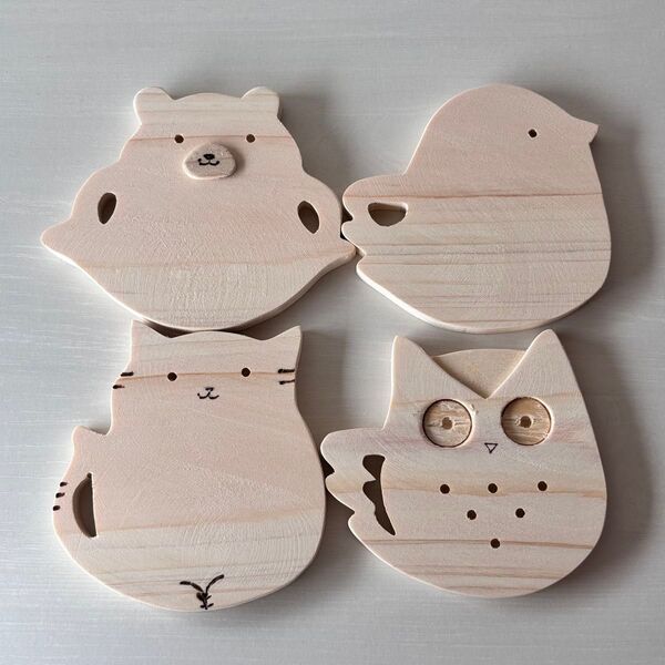 ハンドメイド コースター4種セット