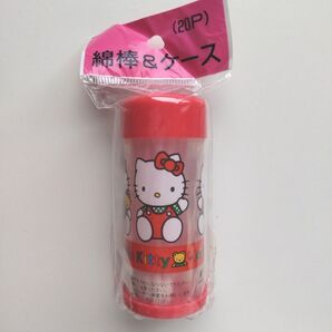【当時物 未開封 レトロ】ハローキティ 綿棒&ケース 1991年製 旧ロゴ サンリオ sanrio キティちゃん KITTY