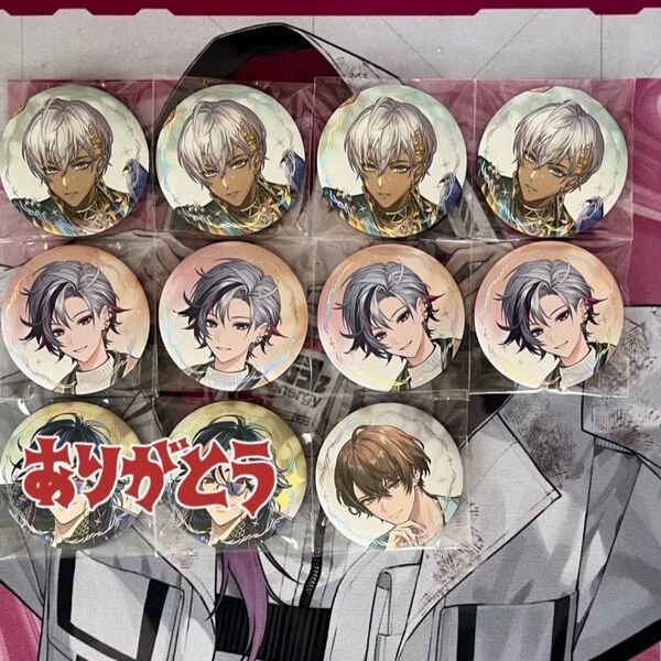 ART OF NIJISANJI にじさんじ 缶バッジ イブラヒム 不破湊 加賀美ハヤト OS特典 ステッカー