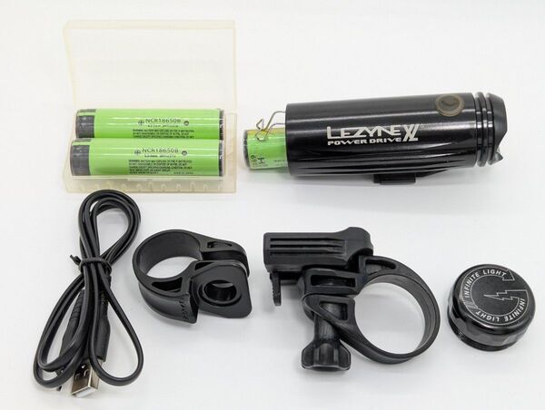 【レザイン】LEZYNE POWER DRIVE XL おまけ18650電池2本つき◆パワードライブXL【ロードバイク ライト】