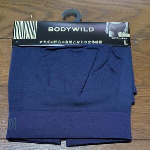BODYWILD ボクサーパンツ 前閉じ Lサイズ ネイビー