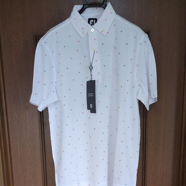 FootJoy ゴルフ ポロシャツ FJロゴ ホワイト メンズ XL 未使用