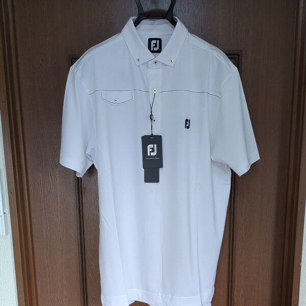 【新品未使用】FootJoy FJ ゴルフウェア 半袖シャツ ホワイト メンズ XL