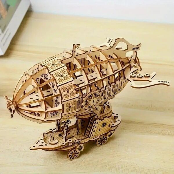【3D木製パズル】 スチームパンク飛行船