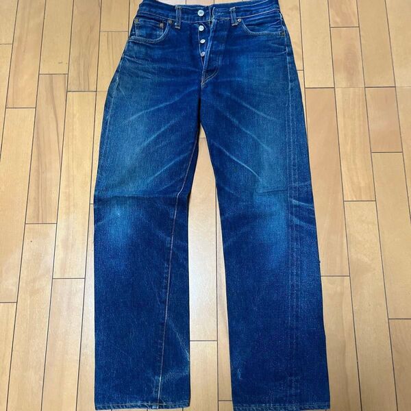 お値下げ!【 LEVI'S 501XX 】リーバイス 米国製 バレンシア 、ビッグE 復刻デニム 555刻印 古着 W29