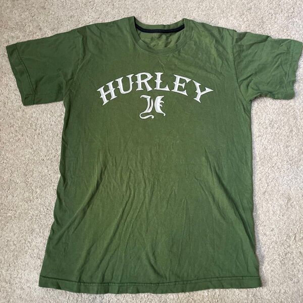 お値下げしました!HurleyTシャツグリーンLサイズ! 半袖 古着