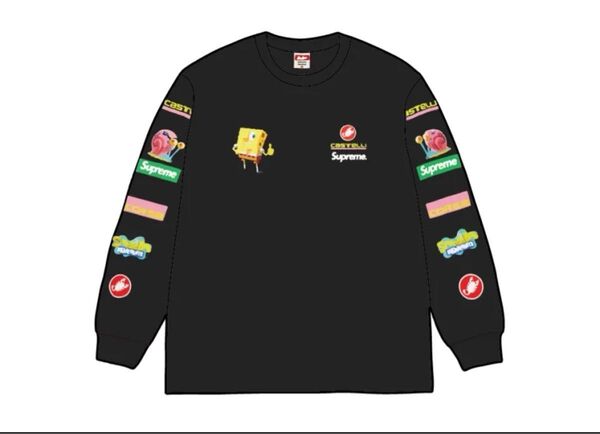 Supreme x SpongeBob Castelli Racing L/S Tee "Black" size M