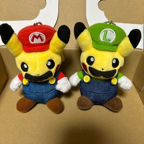 マリオピカチュウ ルイージピカチュウ ぬいぐるみ マスコット