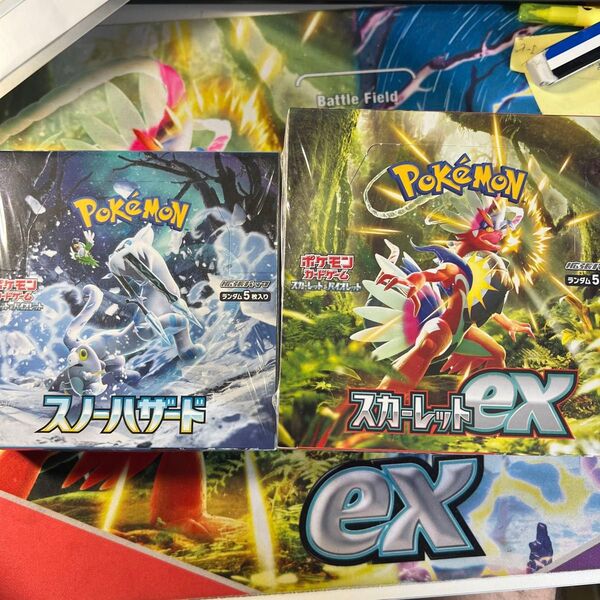 スカーレットex 2box スノーハザード1box ポケモンカードゲーム
