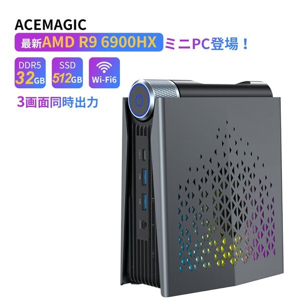 新品 ミニPC Ryzen 9 6900HX 32GB 512GB WIN11Pro