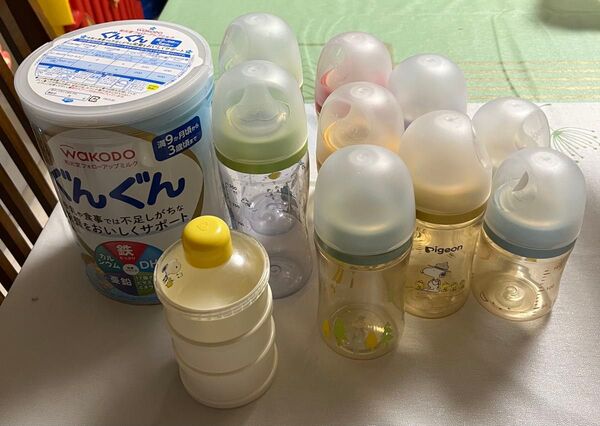 和光堂 粉ミルク缶、粉ミルクケース、哺乳瓶 まとめ売り