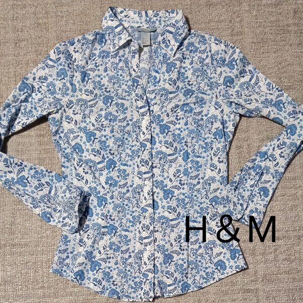 H&M 長袖シャツ 総柄 花柄