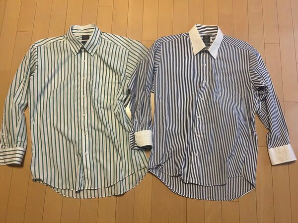 BRICK HOUSE★L-82★長袖カッターシャツ★ワイシャツ★クレリックシャツ★ボタンダウンシャツ★ストライプシャツ