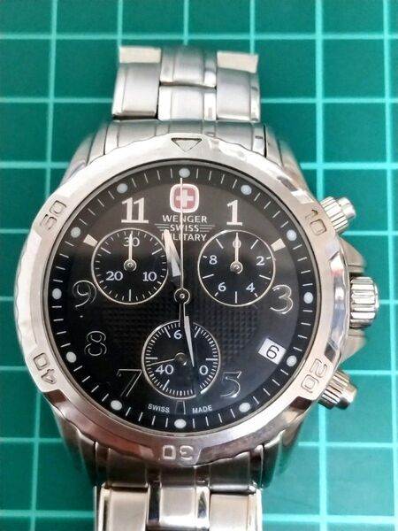 WENGER 79136 SWISS MILITARY クロノグラフ腕時計 メンズ 稼働品