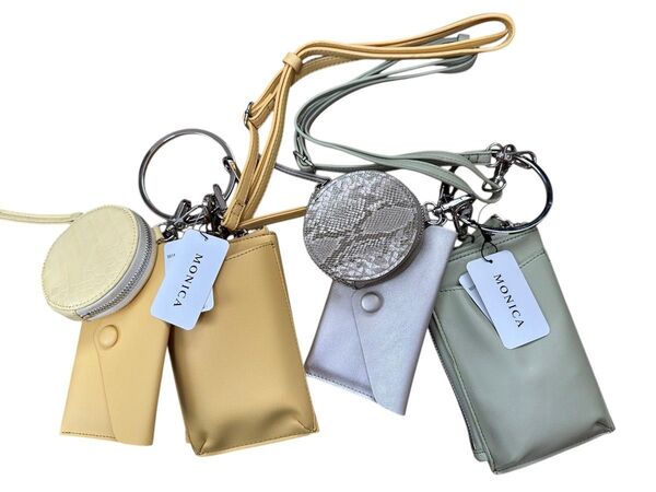 MONICA POCHETTE モニカ ポーチ カードケース スマホ ショルダーバッグ 3連ポーチ レディース 斜めがけ