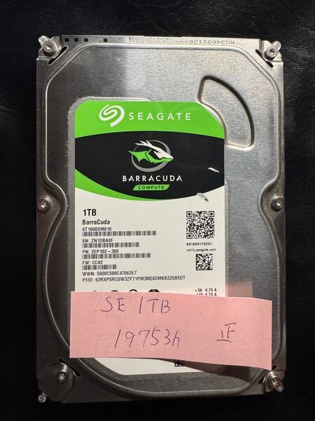 格安 Seagate3.5インチ HDD 1TB